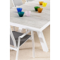 Стол керамический обеденный раздвижной Garden Relax Krion алюминий, керамика белый, серый Фото 6
