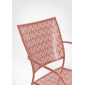 Кресло металлическое Garden Relax Lizette сталь светло-красный Фото 6