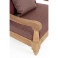 Кресло деревянное с подушками Garden Relax Bali тик, олефин натуральный, винный Фото 7