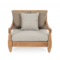 Кресло деревянное с подушками Garden Relax Bali тик, олефин натуральный, бежевый Фото 2