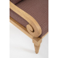 Кресло деревянное с подушками Garden Relax Karuba тик, олефин натуральный, винный Фото 8