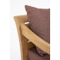 Кресло деревянное с подушками Garden Relax Karuba тик, олефин натуральный, винный Фото 9