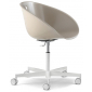 Кресло офисное пластиковое PEDRALI Gliss сталь, технополимер белый, песочный Фото 1