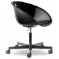 Кресло офисное пластиковое PEDRALI Gliss сталь, поликарбонат черный Фото 1
