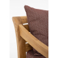 Диван деревянный с подушками Garden Relax Karuba тик, олефин натуральный, винный Фото 8