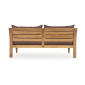 Диван деревянный с подушками Garden Relax Karuba тик, олефин натуральный, винный Фото 3