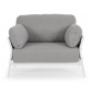 Кресло плетеное с подушками Garden Relax Pardis алюминий, роуп, олефин белый, серый Фото 2