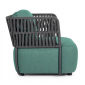 Кресло плетеное с подушками Garden Relax Palmer алюминий, роуп, акрил антрацит, зеленый Фото 4