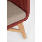Кресло плетеное с подушкой Garden Relax Coachella тик, роуп, олефин натуральный, алый Фото 8