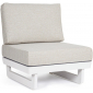 Модуль мягкий с подушкой Garden Relax Infinity алюминий, олефин белый, бежевый Фото 1