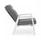 Кресло металлическое с подушками Garden Relax Kledi алюминий, текстилен, олефин белый, серый Фото 4