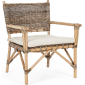 Кресло плетеное с подушкой Garden Relax Tarifa натуральный ротанг, ткань натуральный, бежевый Фото 1