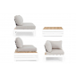 Комплект лаунж мебели Garden Relax Osten алюминий, ДПК, полиэстер белый, серый Фото 9