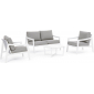 Комплект лаунж мебели Garden Relax Sirenus алюминий, текстилен, олефин белый, серый Фото 1