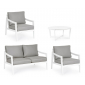 Комплект лаунж мебели Garden Relax Sirenus алюминий, текстилен, олефин белый, серый Фото 2