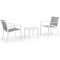 Комплект лаунж мебели Garden Relax Auri сталь, текстилен, закаленное стекло белый, серый Фото 1