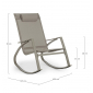 Кресло-качалка металлическое Garden Relax Demid сталь, текстилен тортора Фото 2