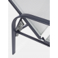 Шезлонг-лежак металлический Garden Relax Arent сталь, текстилен антрацит, светло-серый Фото 8