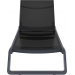 Шезлонг-лежак металлический Siesta Contract Tropic стеклопластик, алюминий, текстилен черный, темно-серый Фото 10