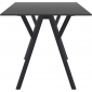 Стол пластиковый Siesta Contract Max Table 140 пластик, HPL черный Фото 7