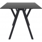 Стол пластиковый Siesta Contract Max Table 180 пластик, HPL черный Фото 8