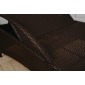 Шезлонг-лежак плетеный Tagliamento Lara сталь, искусственный ротанг коричневый Фото 4