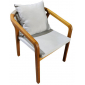 Кресло деревянное с подушками Tagliamento Pablito ироко, роуп, ткань Фото 1