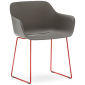 Кресло пластиковое на полозьях PEDRALI Babila XL RG сталь, переработанный полипропилен серый Фото 14