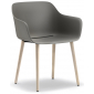 Кресло пластиковое PEDRALI Babila XL RG сталь, ясень, переработанный полипропилен серый Фото 13