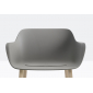 Кресло пластиковое PEDRALI Babila XL RG сталь, ясень, переработанный полипропилен серый Фото 9