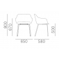 Кресло с обивкой PEDRALI Babila XL сталь, переработанный полипропилен, ткань, пенополиуретан Фото 2