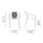 Кресло пластиковое PEDRALI Remind RG переработанный полипропилен серый Фото 2