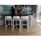 Стул пластиковый барный Gaber Abuela Stool 77 технополимер белый Фото 6