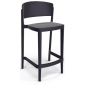 Стул пластиковый полубарный Gaber Abuela Stool 67 технополимер черный Фото 1