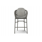 Кресло барное плетеное SNOC Gemma алюминий, роуп, ткань Фото 2
