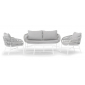Комплект плетеной мебели Grattoni Tahiti алюминий, роуп, олефин белый, серебристый, светло-серый Фото 1