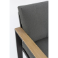 Комплект металлической лаунж мебели Garden Relax Belmar алюминий, ткань антрацит, коричневый Фото 9