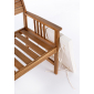 Комплект лаунж мебели Garden Relax Noemi акация, ткань коричневый, белый Фото 4