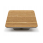 Столик кофейный деревянный SNOC Freedom алюминий, тик серебристый, натуральный Фото 3