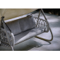 Диван-качели с подушкой SNOC Muse алюминий, роуп, ткань серебристый Фото 2