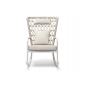 Кресло-качалка плетеное с подушкой SNOC Muse алюминий, роуп, ткань кокос Фото 3