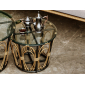 Столик кофейный плетеный SNOC Camilla S алюминий, искусственный ротанг, закаленное стекло Фото 1