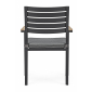 Кресло металлическое с подушкой Garden Relax Belmar алюминий, ткань антрацит, коричневый Фото 4