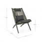 Лаунж-стул плетеный с подушками Garden Relax Aloha алюминий, роуп, полиэстер зеленый, темно-серый Фото 2