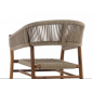 Кресло деревянное плетеное WArt Monaco ироко, роуп Фото 3