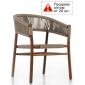 Кресло деревянное плетеное WArt Monaco ироко, роуп Фото 1