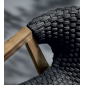 Кресло деревянное плетеное Ethimo Knit тик, роуп тик, серый Фото 16