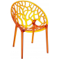 Кресло прозрачное Siesta Contract Crystal поликарбонат оранжевый Фото 1
