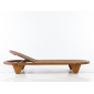 Шезлонг-лежак деревянный с матрасом WArt Spain ироко, ткань Etisilk Фото 6