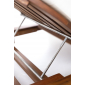 Шезлонг-лежак деревянный с матрасом WArt Spain ироко, ткань Etisilk Фото 4